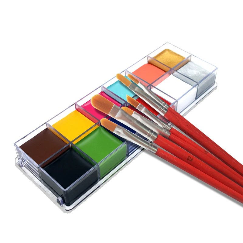IMAGIC 12 Flash цвета чехол Татуировка лицо краска для тела Хэллоуин Вечеринка