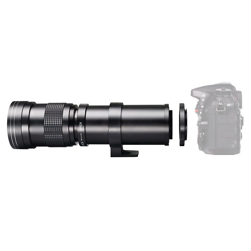 JINTU 420-800mm F/8,3-16 телефото зум-объектив для CANON EOS 650D 750D 550D 800D 1200D 200D 1300 5DII 5D3 5DIV 6D цифровой Камера
