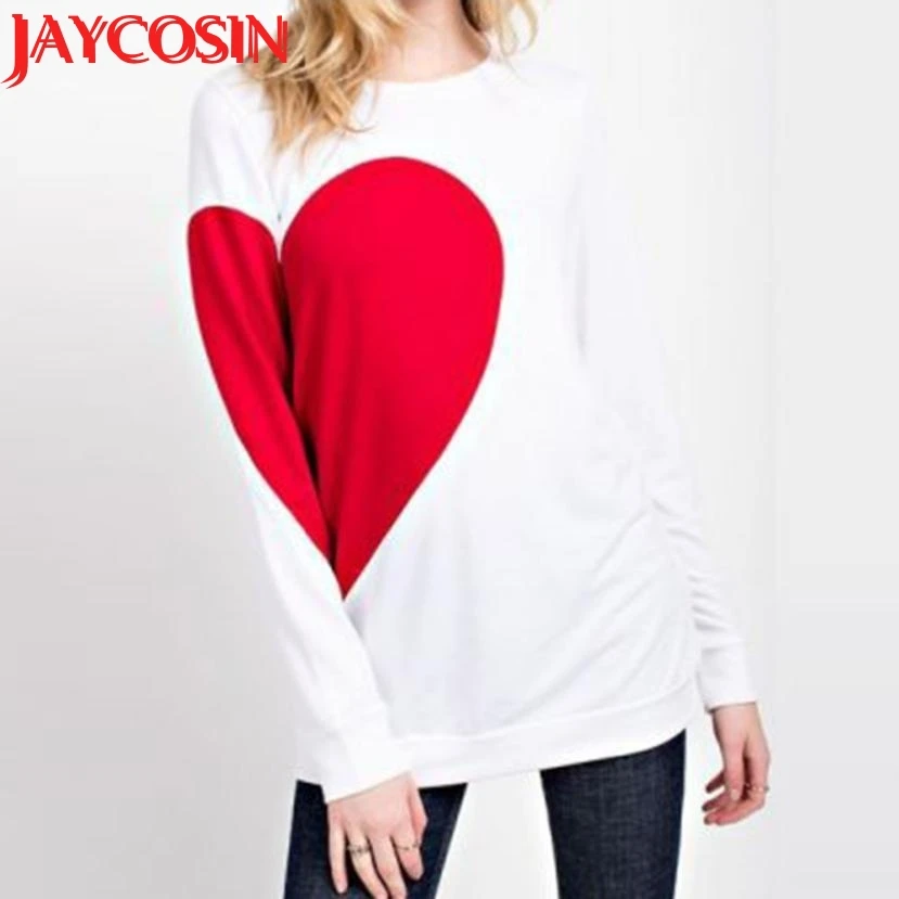 Футболка 2018 Женская подарок на день Святого Валентина с принтом сердца топы