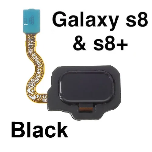 black Кнопка «домой», определение отпечатка пальца датчик идентификации для Samsung Galaxy S8 плюс G955 G955F S8 G950 G950F W/синий/D/G/R/S - Цвет: black