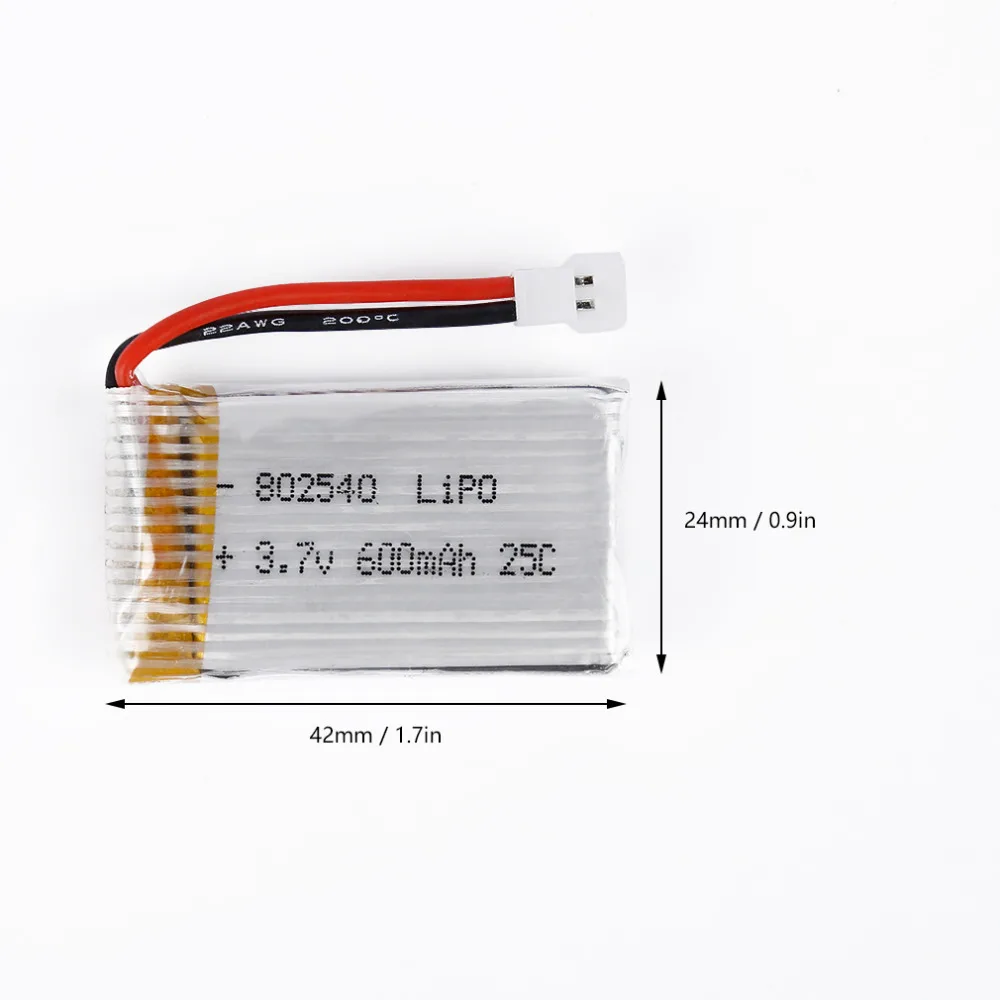 2 шт./лот 3 7 В 600 мАч 25C емкость Lipo батарея 802540 + X4 зарядное устройство для Molex 50005 RC