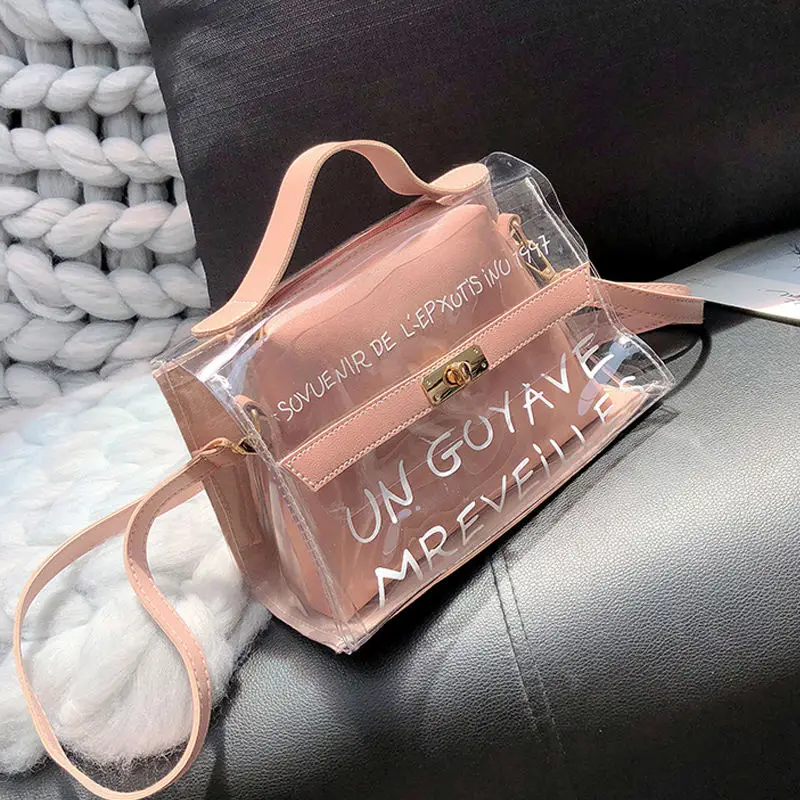 2019 Брендовые женские сумки прозрачная сумка из прозрачного ПВХ желе маленькая