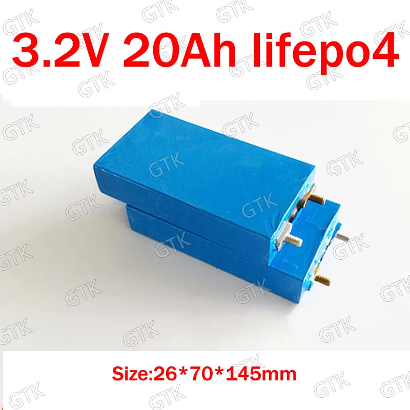 

4 шт. GTK Lifepo4 3,2 v 20Ah литиевая батарея глубокий цикл для DIY 12V 24V электрический велосипед Скутер eskate demo Go Cart транспортное средство RV