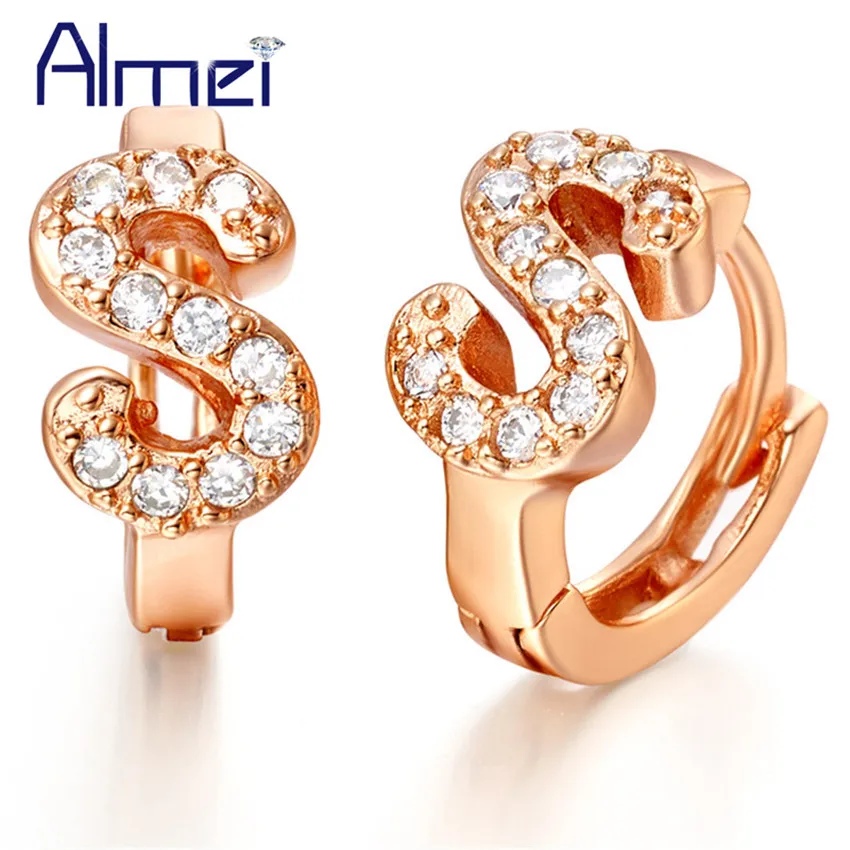 Серьги с буквами S для женщин серебряные ювелирные изделия серьги гвоздики