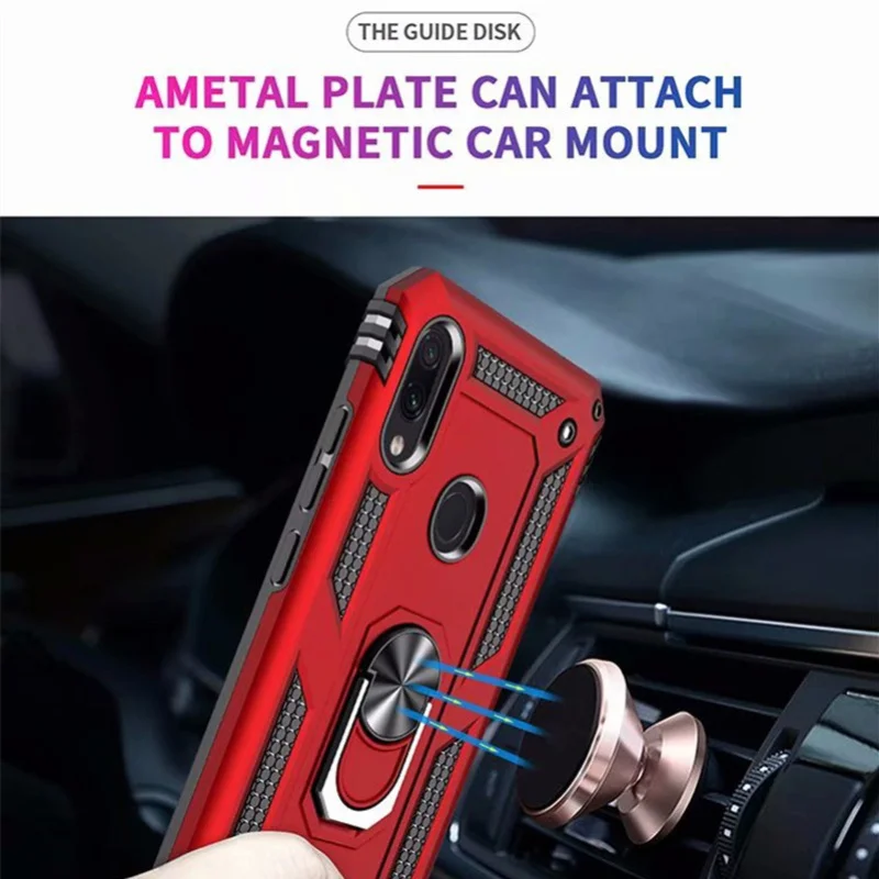 Luxury Armor Shockproof Case For Xiaomi Redmi Note 7 Heavy Duty Protection Cover MI 9 SE Silicone Car Holder Ring Cases | Мобильные