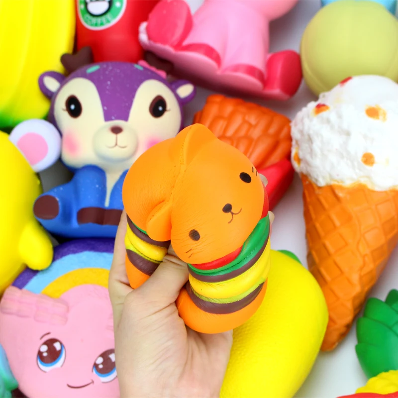 2018 Jumbo Squishy игрушечные лошадки детей замедлить рост Antistrss игрушка гамбургер фри