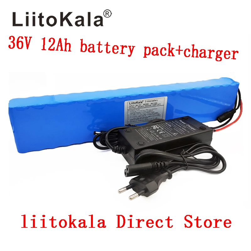 

Литиевый аккумулятор LiitoKala, 36 В, 12 А · ч, 500 Вт, 42 в, 18650