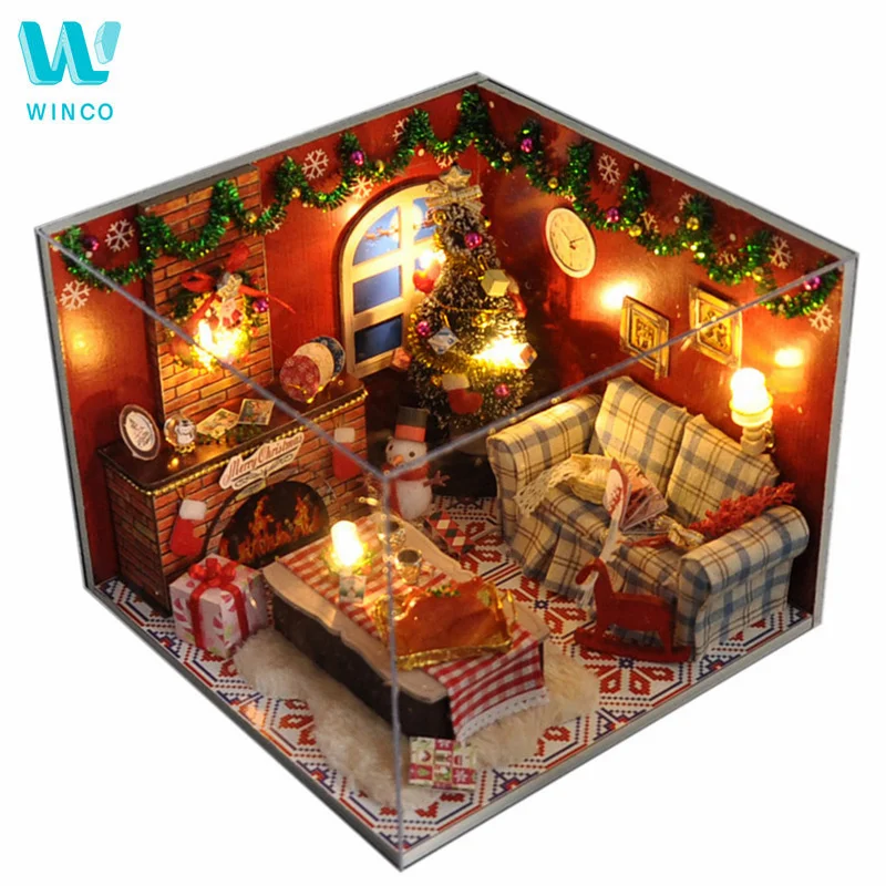 Кукольный домик WINCO миниатюрный кукольный DIY с мебелью мини деревянный дом