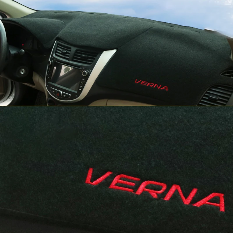 Для hyundai Solaris Accent Verna 2012 2013 LHD приборной панели автомобиля Избегайте светильник покрытия колодки анти-УФ коврики аксессуары