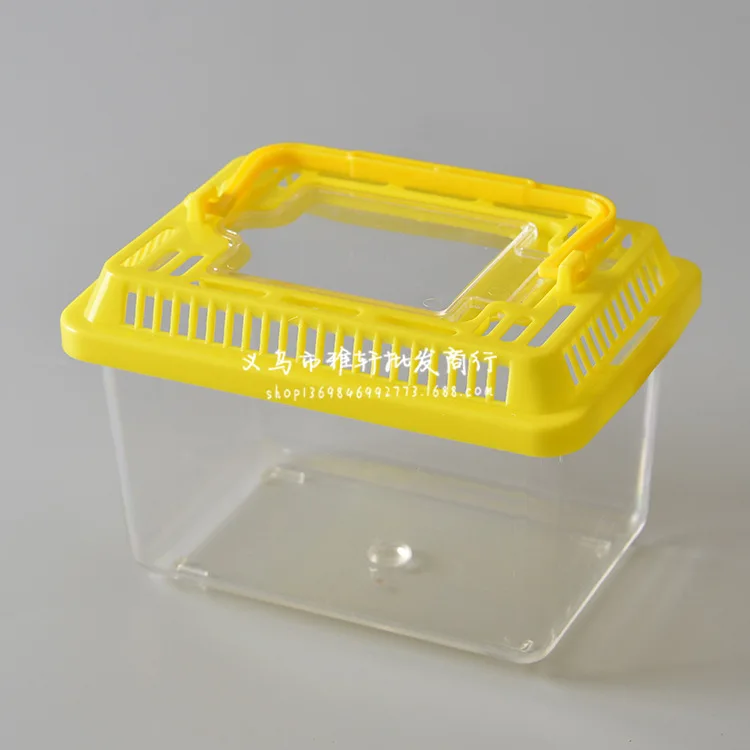 Yellow X 6PCS 6 шт. мини аквариум аквариумная Золотая рыбка миска Черепаха Животное Рептилия Черепаха клетка кормов офисный Настольный Декор паук ящерица хомяк - Цвет: Yellow X 6PCS