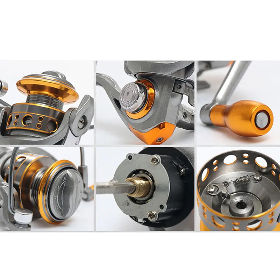 

Model DC150 Series Fishing Reels 12+1BB 5.2:1 Gear Ratio Metal Pre-Loading Spinning Fishing Wheel