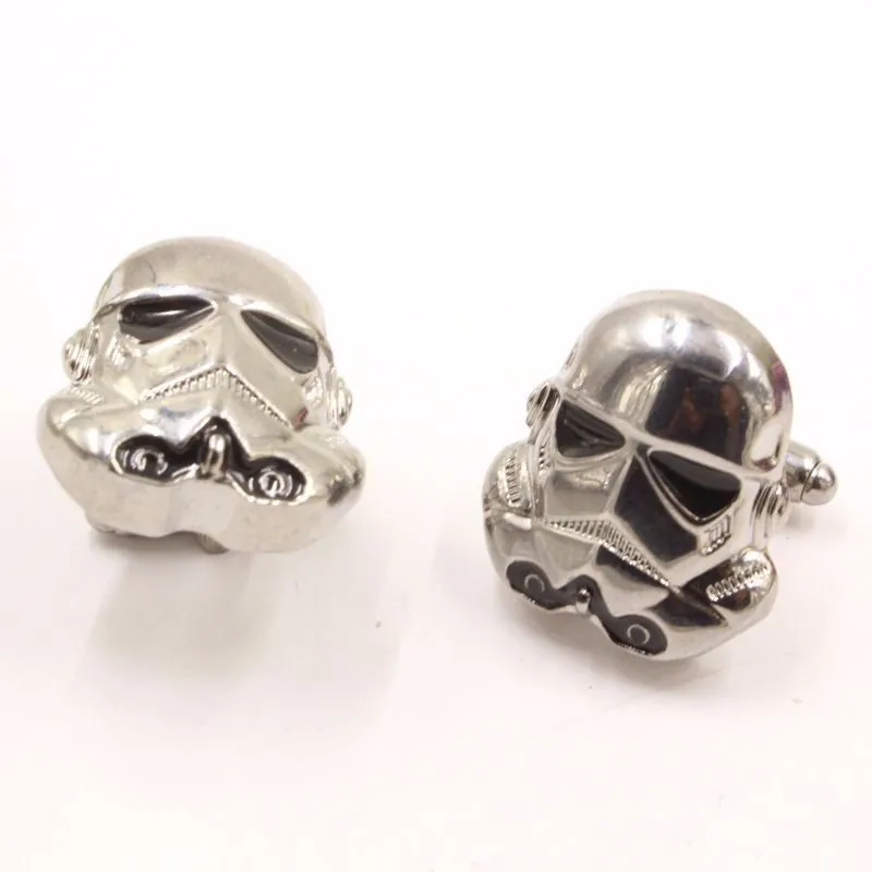 Fashion silver color Star Wars Episode VII Cuff links stormtrooper men women movie Cufflinks Jewelry wholesale | Украшения и