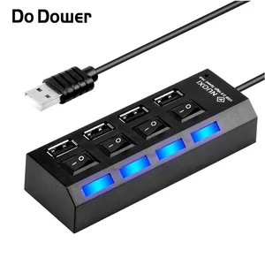 Do Dower 4-портовый usb-концентратор с переключателем включениявыключения расширитель несколько адаптеров конвертера для ноутбука MacBook PC