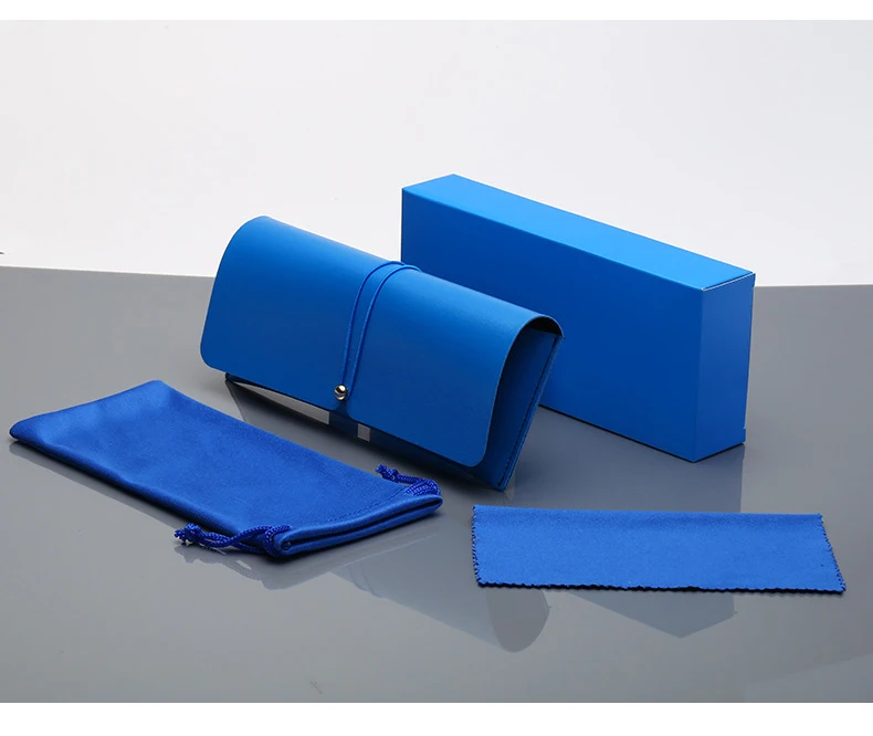 BLUE WHO CUTIE из искусственной кожи Чехол для очков Модные солнцезащитные очки Органайзер держатель для хранения очков ретро коробка для очков Прямая поставка - Цвет: BLUE