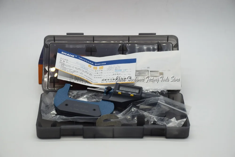 

Electronic Digital Outside Micrometer Gauge Caliper gauge 0.001 mm SHAHE digital 25-50 micrometer vernier caliper micrometer