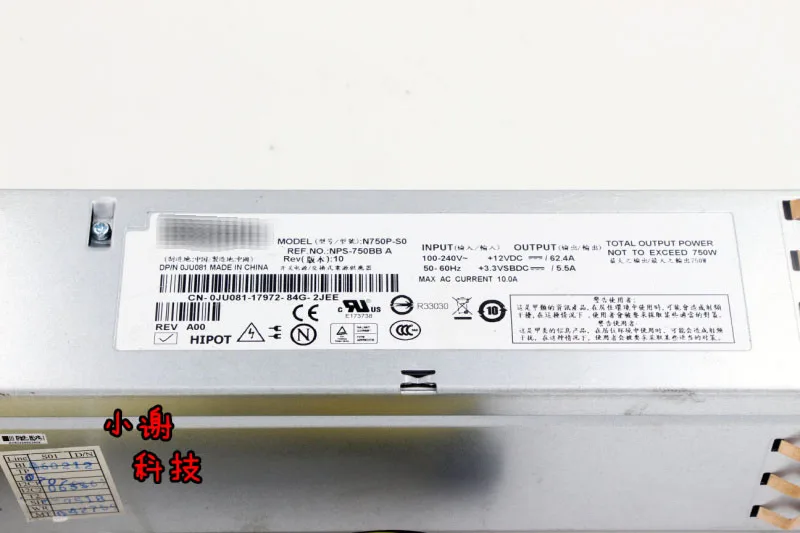 

Original 100% Tested for Poweredge 2950 2970 0RX833 750W Server Power Supply 7001072-Y000 Z750P-00