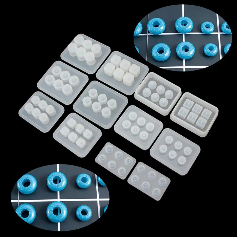 12 шт. бусины из смолы с отверстием для драгоценных камней кабошон литье ювелирных