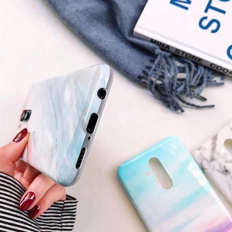 OLLIVAN Новый мраморный ТПУ чехол для huawei mate 20 Lite P20 Pro Чехол Радужный камень Мягкий