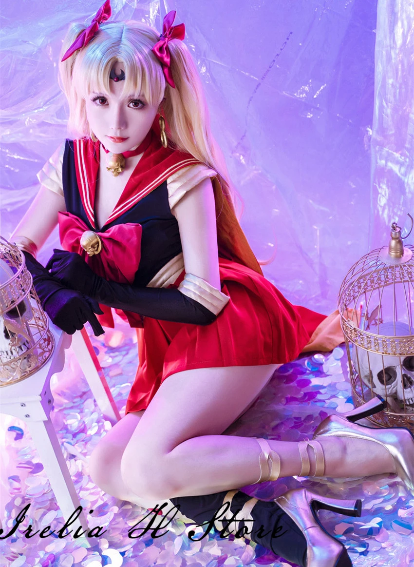 Ereshkigal FGO косплей Сейлор Мун Ereshkigal Косплей Костюм веер арт