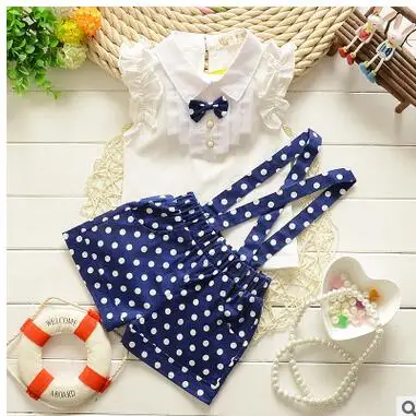 Детская одежда для маленьких девочек Летние Стильные комплекты с платьем