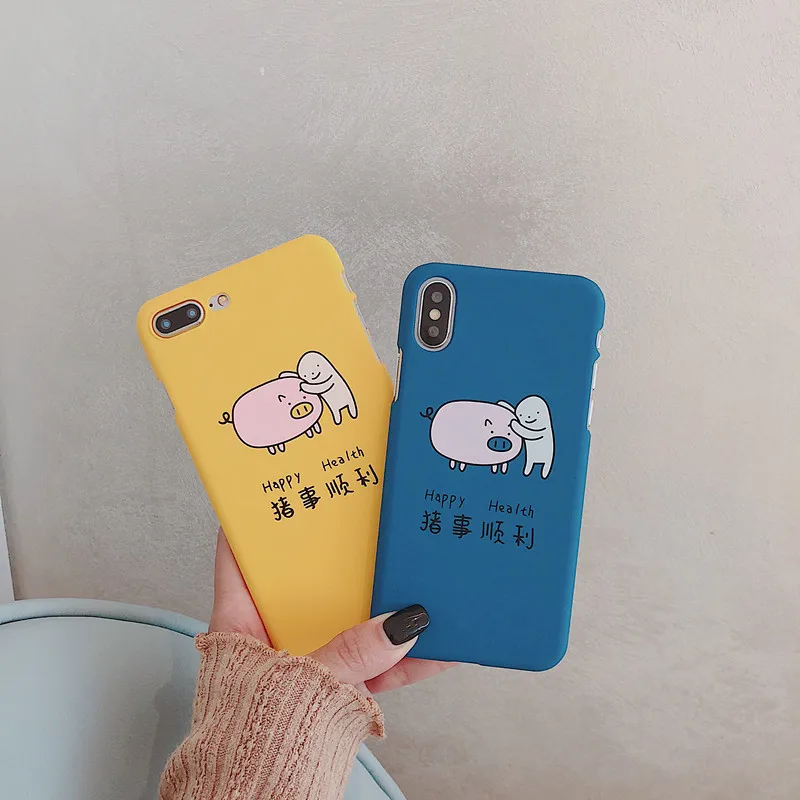 Мультяшные животные счастливого здоровья Телефон чехол для iPhone 6 6s 7 8 Plus X XS Max XR