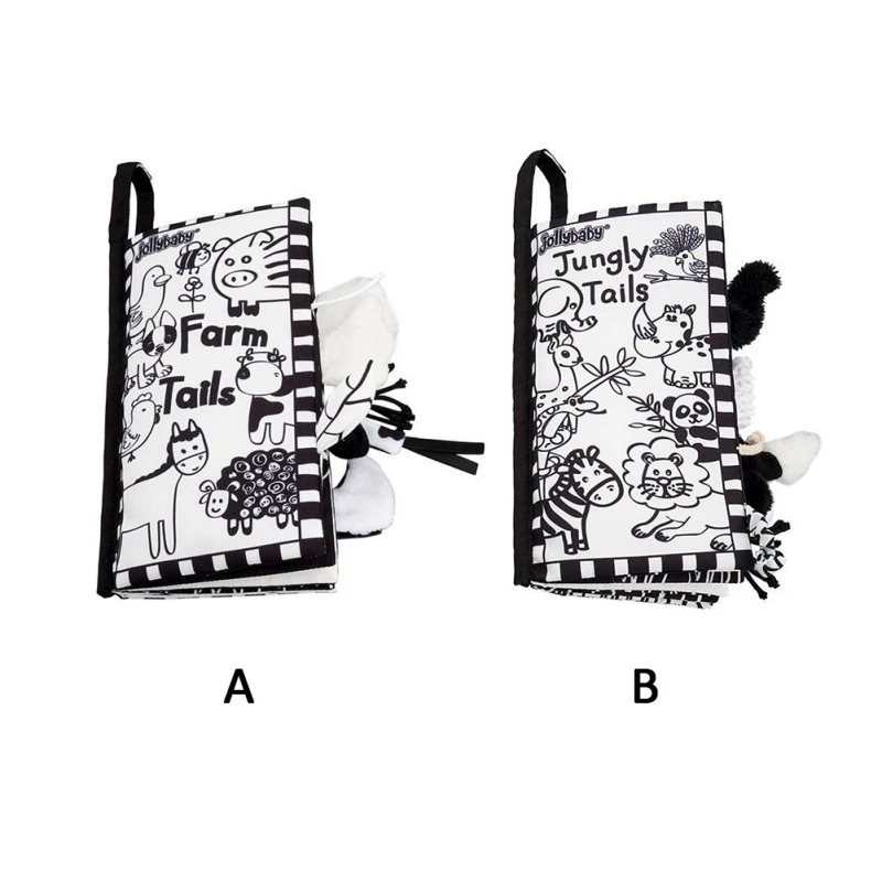 

Kids 3D Animal Tails Cartoon Cloth Book Baby Toy Development Education Books Best Gift For Newborn