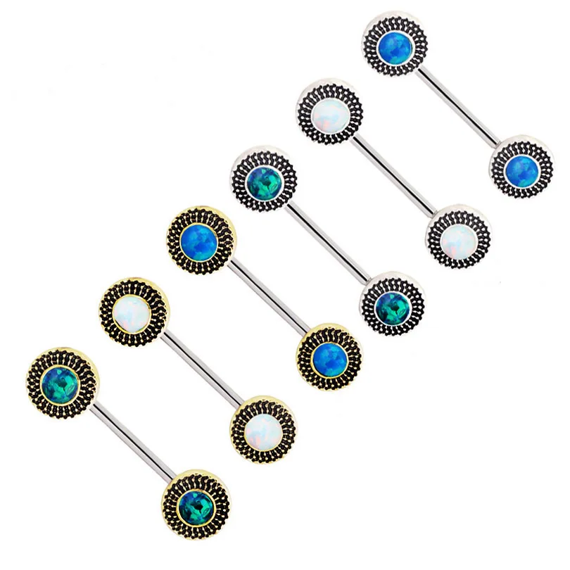 2 шт. модные женские винтажные Спиральные серьги круглый камень сексуальная