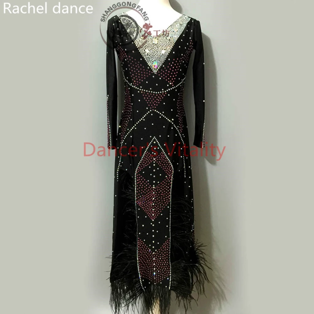 Новинка 2017 стандартное бальное платье для женщин стиль со стразами длинные