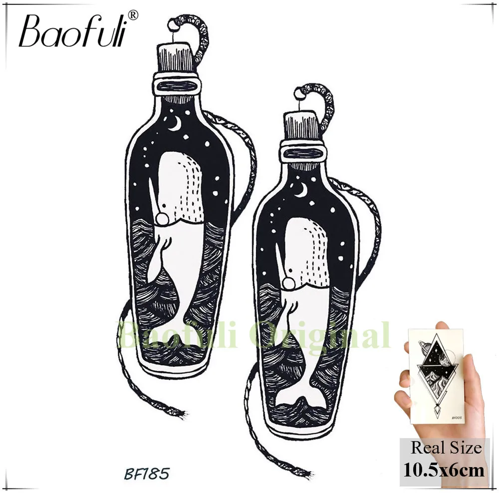 Временная тату наклейка BAOFULI с лосями оленями горами белкой маленькими животными