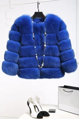 blue Новые Модные Элегантные норковые пальто для женщин зимнее розовое пальто из искусственного меха Толстая Теплая Верхняя одежда куртка из искусственного меха Chaquetas Mujer S-3XL - Цвет: blue