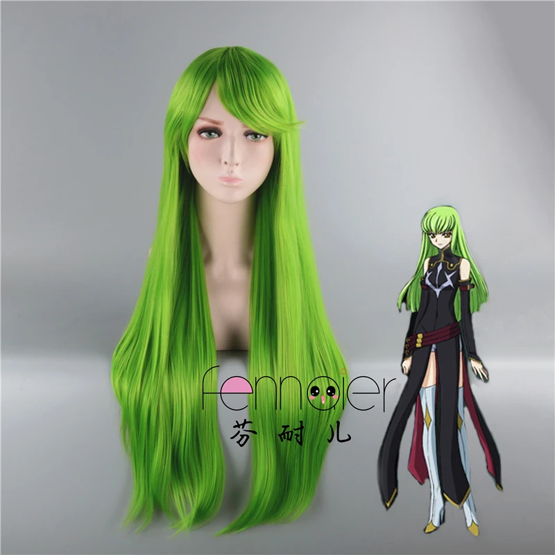 ODE GEASS Lelouch of the восстание C.C. Зеленый парик косплей Хэллоуин прямые длинные волосы
