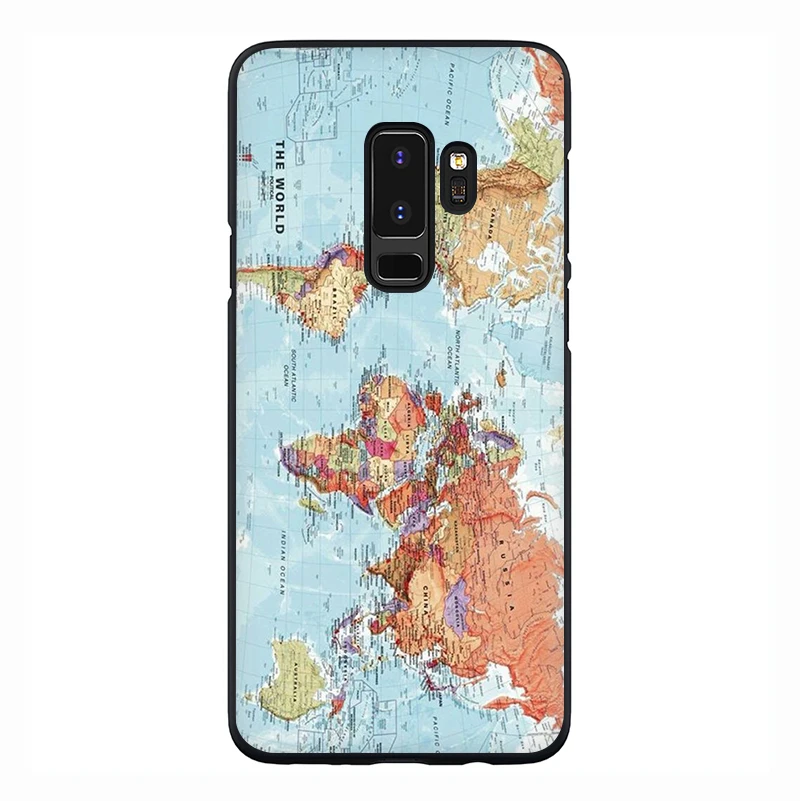 B2 Карта мира силиконовый чехол для телефона для samsung S6 S7 край S7 S8 S9 S10 плюс S10e Note 8, 9, 10, M10 M20 M30 M40 - Цвет: B2