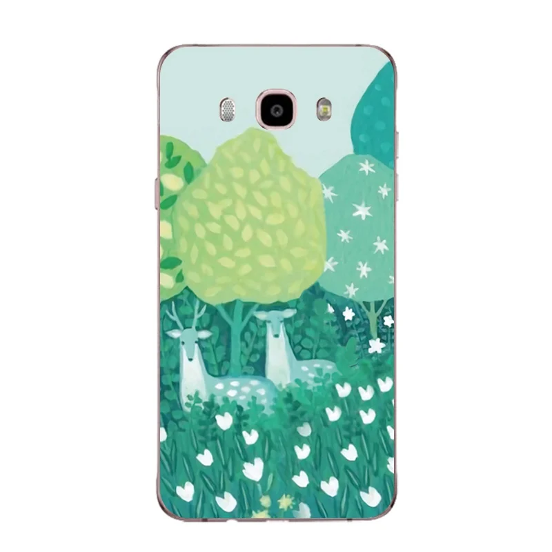 Soft Silicone TPU Phone Case For Samsung J3 J5 J7 S6 S7 S8 note8 A3 A5 C7 J2prime fish Horse Scenery Simple Free Shipping | Мобильные
