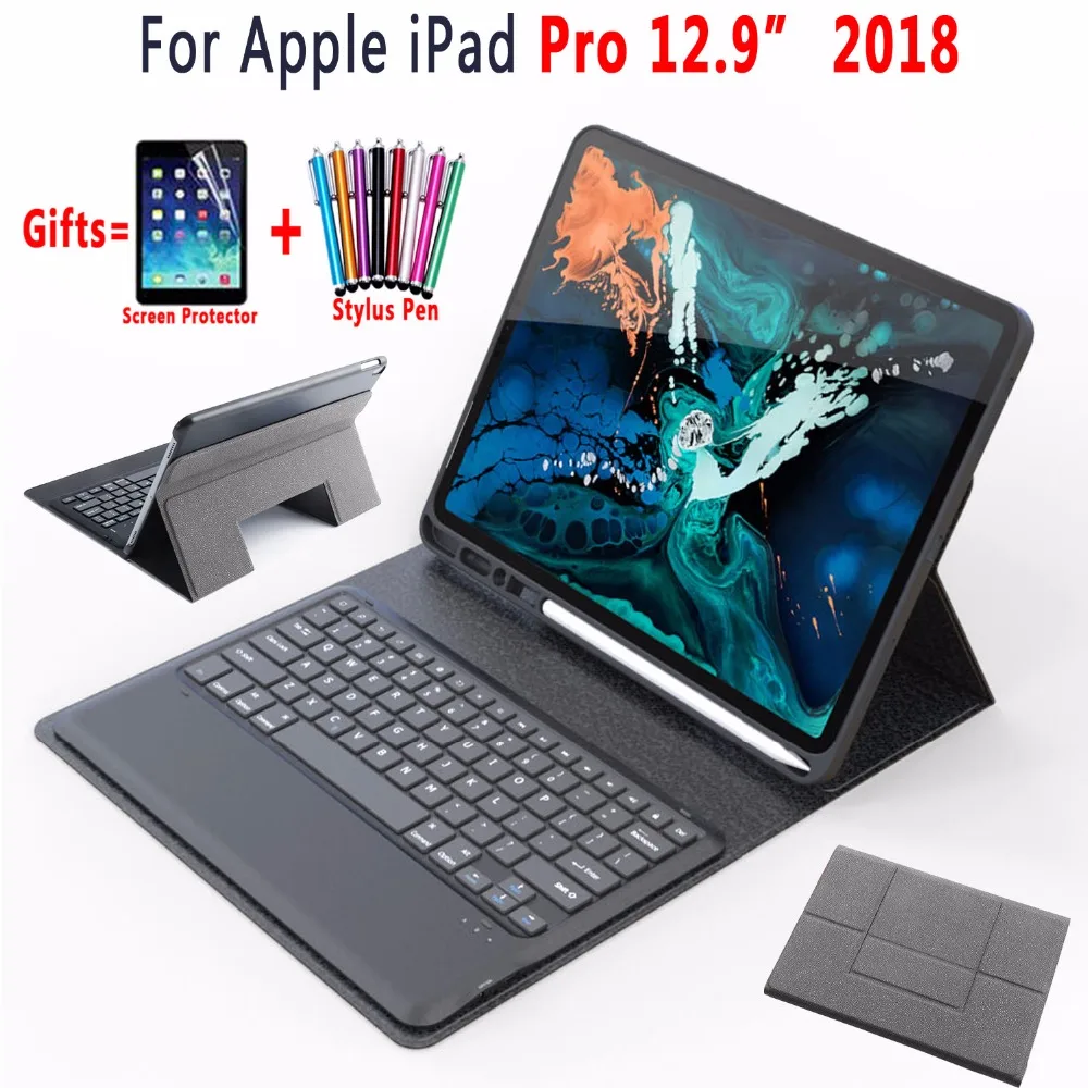 Тонкий кожаный чехол с беспроводной клавиатурой Bluetooth чехол-накладка отделением