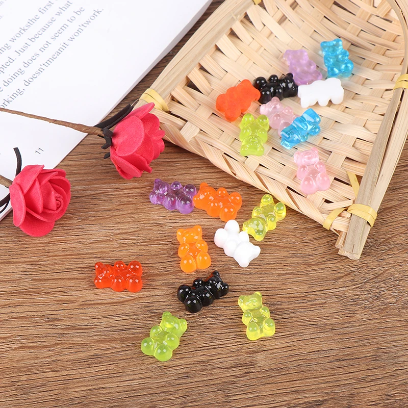 

10Pcs DIY Kit Accessories Kids Plasticin Gift Simulated Bear Candy Polymer Slime Box Toy For Children Charms Lizun Modeling Clay