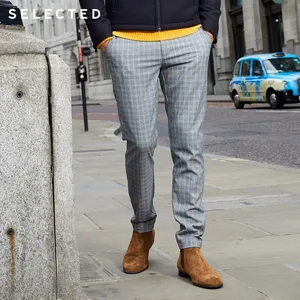 Мужские облегающие брюки в клетку, размер S418314562