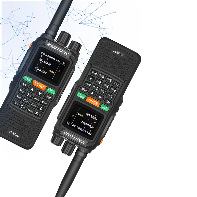 Zastone 889G gps для переносного приемо-передатчика 10 Вт 999CH 3000 мАч UHF 400-520/VHF136-174MHz Любительское радио, Си-Би радиосвязь коротковолновым приемником для исследовать Охота