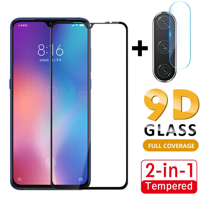 2 в 1 пленка для объектива камеры закаленное стекло Xiaomi 9 Mi9 SE CC9 9D Защитное Mi