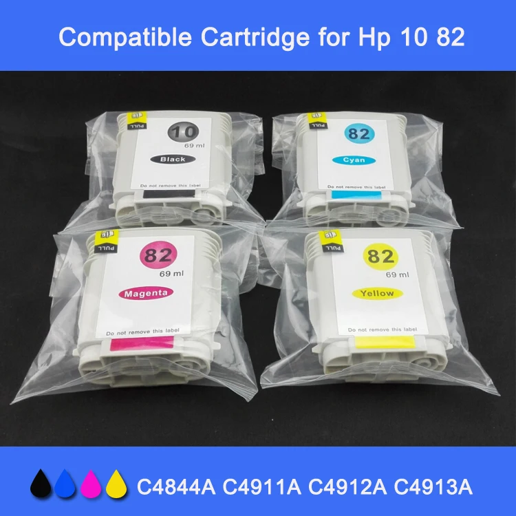 4 шт./упаковка набор чернил для HP 10 82 C4844A C4911A C4912A C4913A 500 500ps 800 800ps и др.|hp ink|ink for hpink hp |
