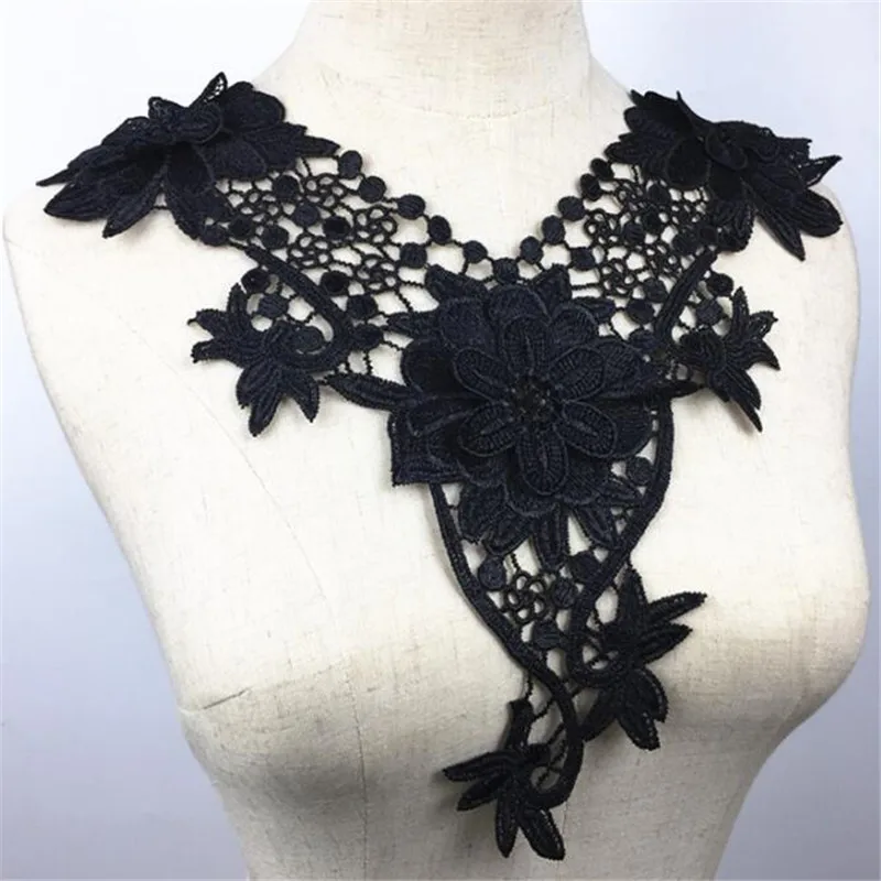 2 шт. декоративная аппликация YL0148 из полиэстера 23 х37 см|lace trim|venise lace trimneckline collar |