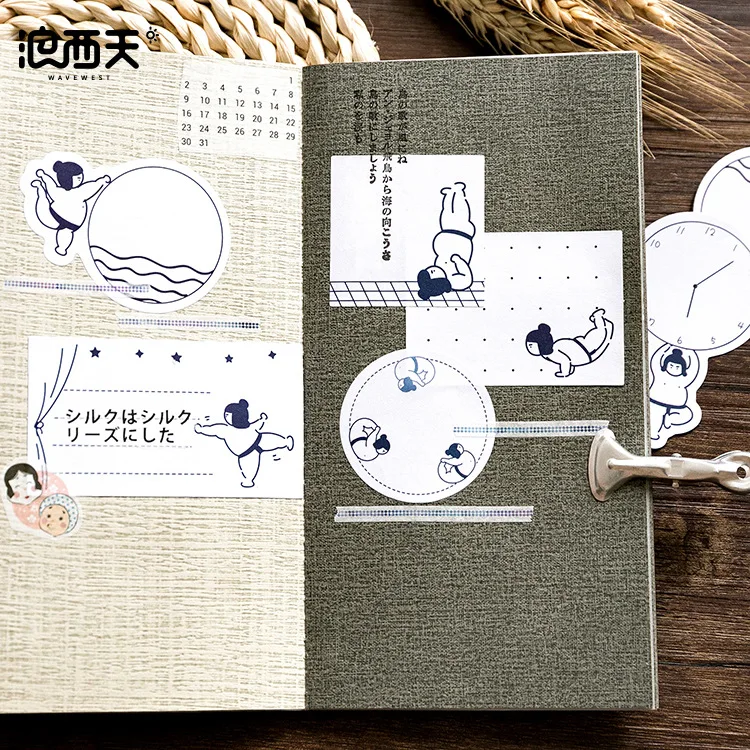 45 шт./упак. знаменитых людей Мона Лиза журнал Декоративные Канцелярские наклейки