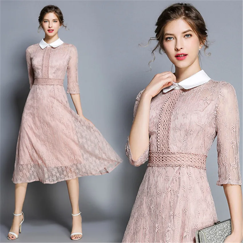 Модные женские туфли Элегантные открытые офисные кружевное платье