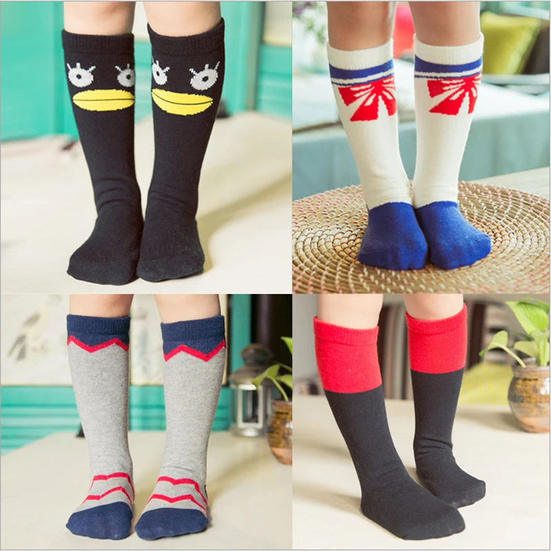 1 пара милые носки из хлопка с изображением лисы Микки Маусом мишкой и уточкой