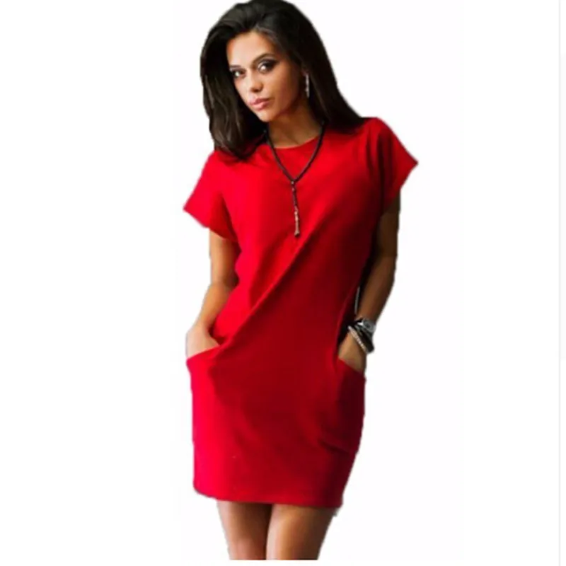 2019 летние женские платья с О образным вырезом большие Размеры платье