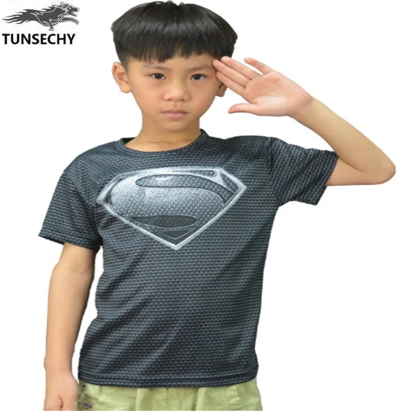 Детские футболки с коротким рукавом суперменом Marvel Суперменом быстросохнущей