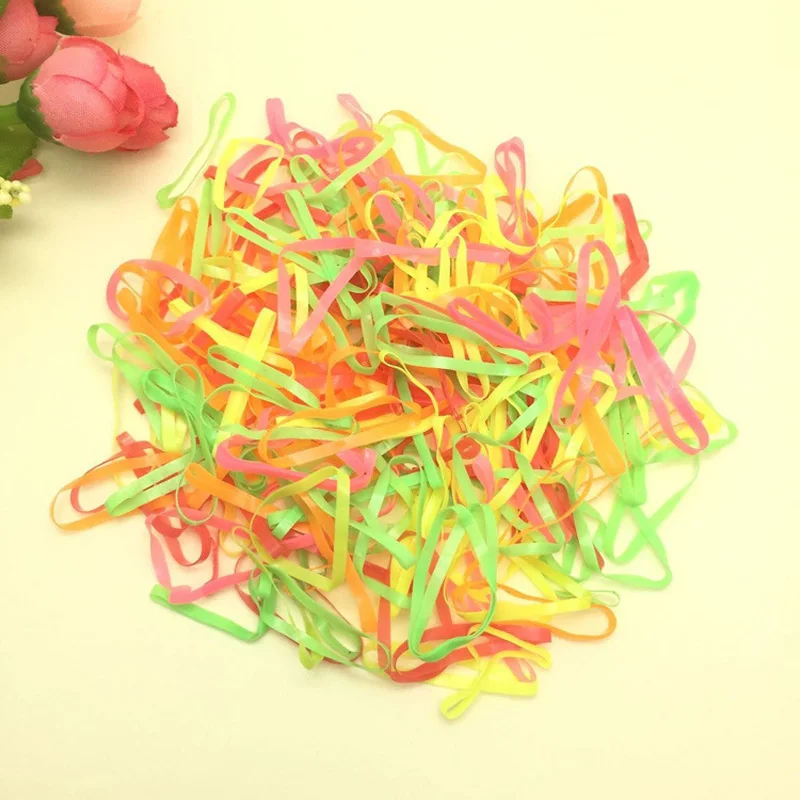 Лот 160 шт./пакет ребенок ТПУ резинки для волос девочек галстук бабочка резинка