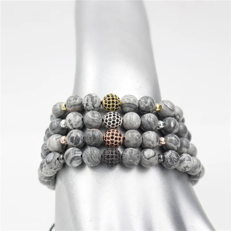 Браслет с мраморным камнем и микрозакрепкой 8 мм|bracelet jewelry|bracelet handmadebraided bracelet |