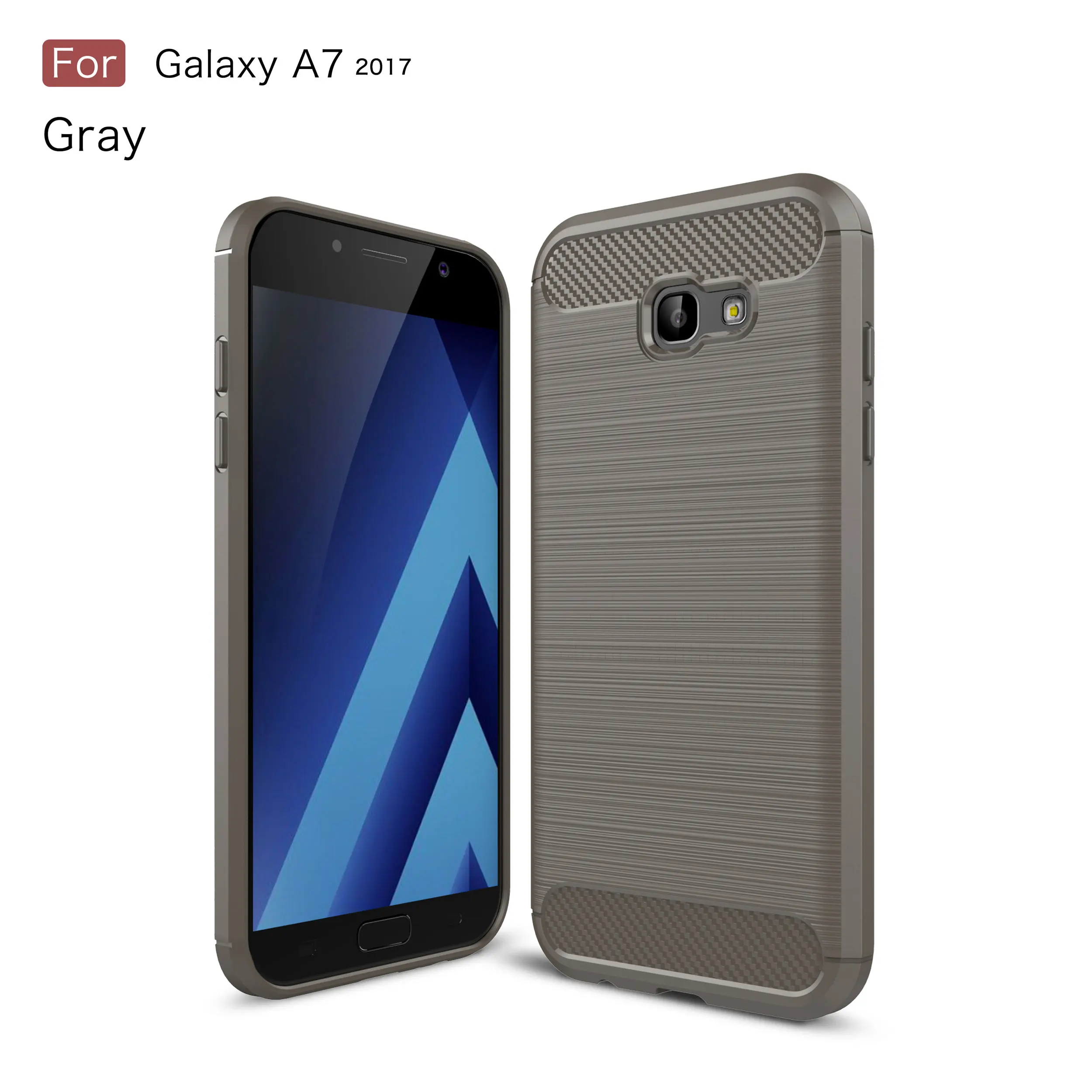 Coque A7 Funda для samsung A7 силиконовый чехол Крышка samsung Galaxy A7 SM-A720F чехол для телефона samsung A7 720 Крышка 5,7" - Цвет: gray