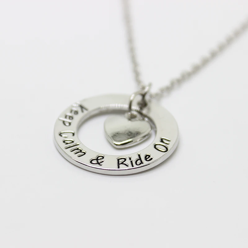 Yamily новинка модное ювелирное изделие &quotKeep Calm &amp Ride On&quot ожерелье с подвеской в