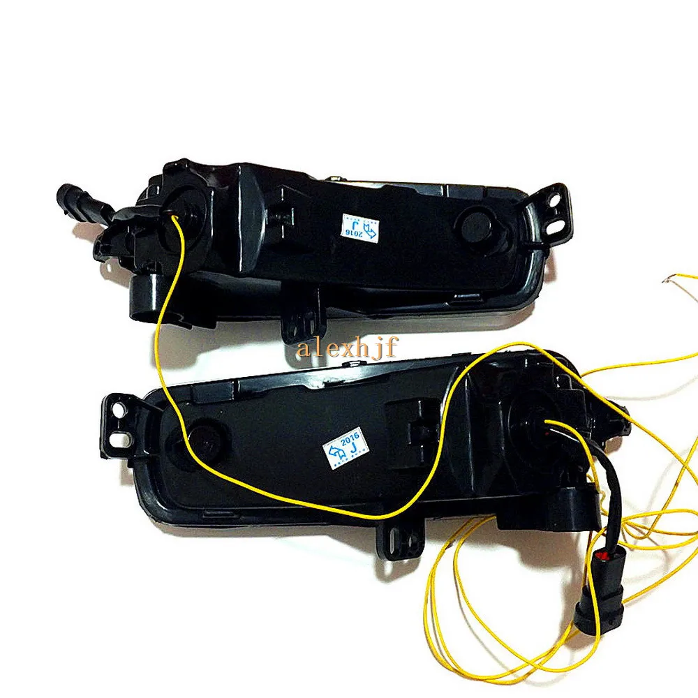 July King светодиодный дневные ходовые огни DRL чехол для Ford Focus IV-18, передний бампер противотуманная фара с желтым указателем поворота